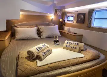 catamaran Elvira yacht charter cabin