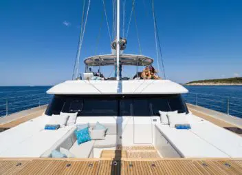 Vulpino is a beautifully designed, modern & High-Tech catamaran charter in Croatia with great deck space & excellent crew - high Point Yachting