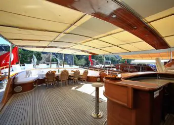 yacht charter Kaya Guneri V aft deck