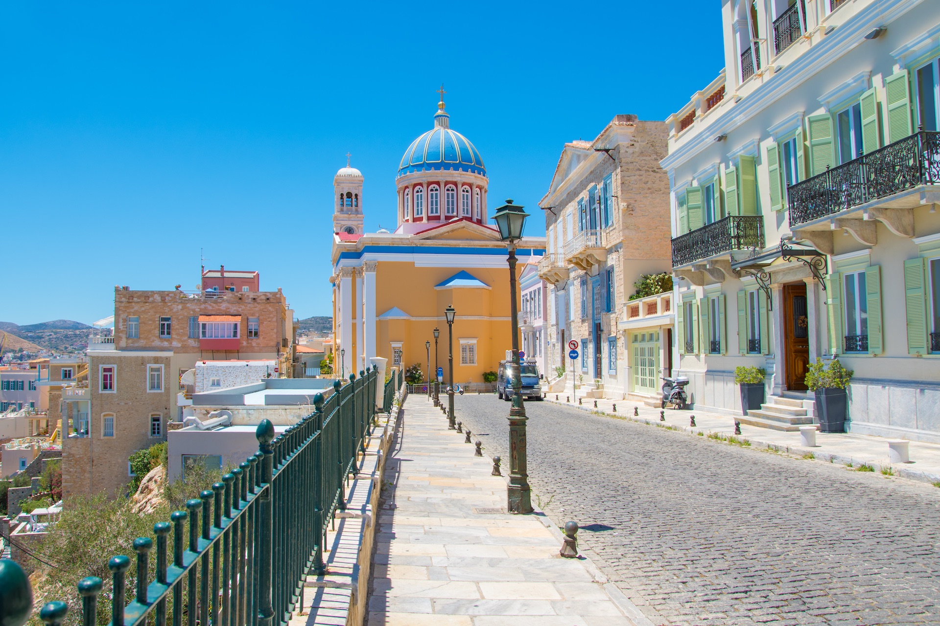 Saint Nikolaos (Agios Nikolaos) in Ermoupolis, Syros greek island, Cyclades, Greece