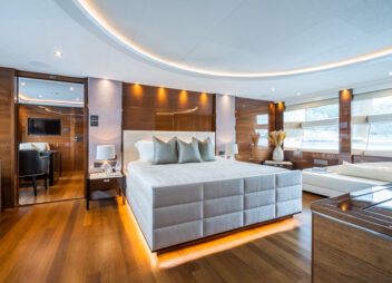 crewed yacht charter le verseau master cabin