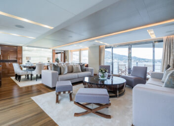 luxury yacht charter le verseau salon