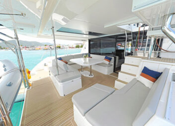 crewed yacht charter sisters aft deck